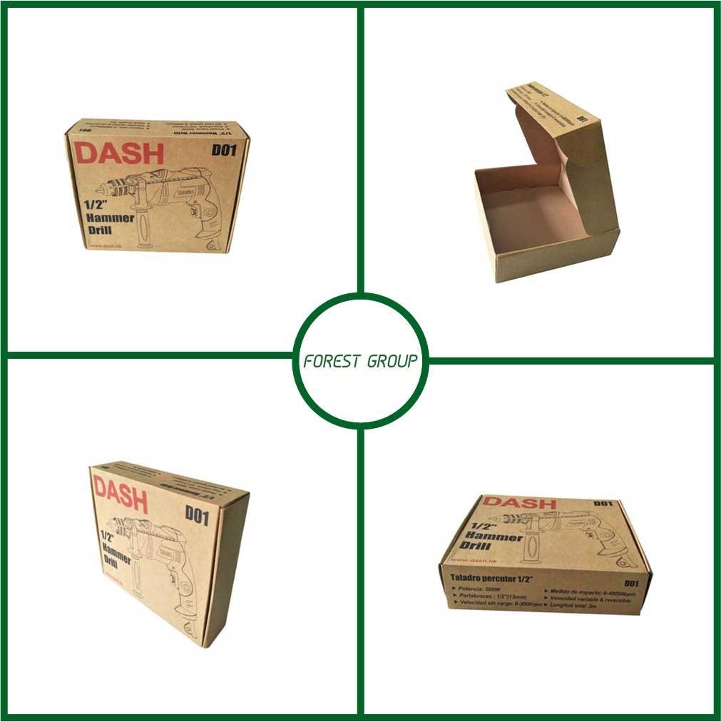 Customized Printed with Logo Brown Kraft Corrugated Paper Box