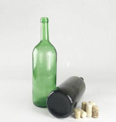 750ml Transparent Green Amber Wine Glass Bottle
