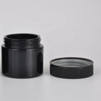 Plastic Child Resistant Cap Balck Glass Jar for Storage