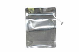 Unprinting Metallized Block Bottom Pouch with T Zipper