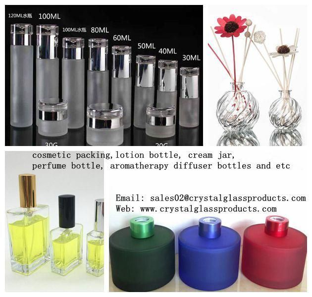 Clear Round Shape Reed Diffuser Bottle for Home Office Air Freshener