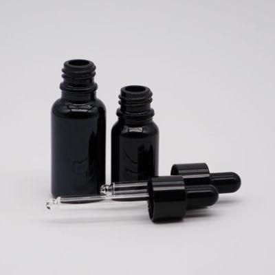 Black 100ml Glass Dropper Bottle Cylinder Perfume Essential Oil Bottle