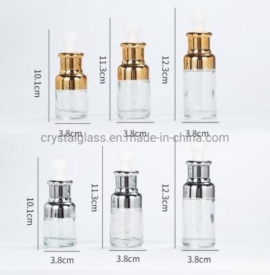 Luxury 20ml/30ml/50ml Flint Essential Oil Dropper Glass Bottle