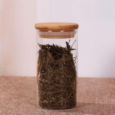 200/300//450/550/650ml High Borosilicate Glass Sealed Food Storage Container Jar with Wood Lid