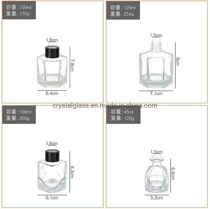 Home Decorative Fragrance Aromatherapy Luxury Reed Diffusers with Glass Bottle