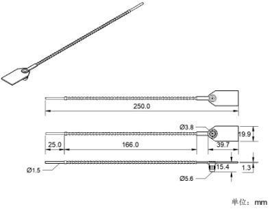 Container Plastic Security Seals with Metal Insert Factory Indirect