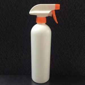 16oz Plastic HDPE Boston Round White Hand Trigger Spray Bottle for Cleaning