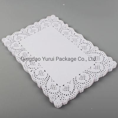Factory Cheap Price Eco-Friendly Lace Paper Doily / Oval Doyley/ Disposable Cake Paper