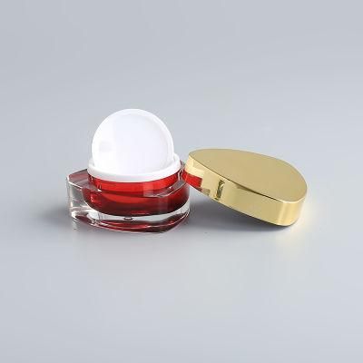 Cosmetic Packing Oval Red Sphere Acrylic Lotion Pump Bottles 50ml 80ml 120ml Cosmetic Spray Bottle