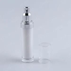 Silver Acrylic Cream Jar Lotion Bottle for Cosmetics
