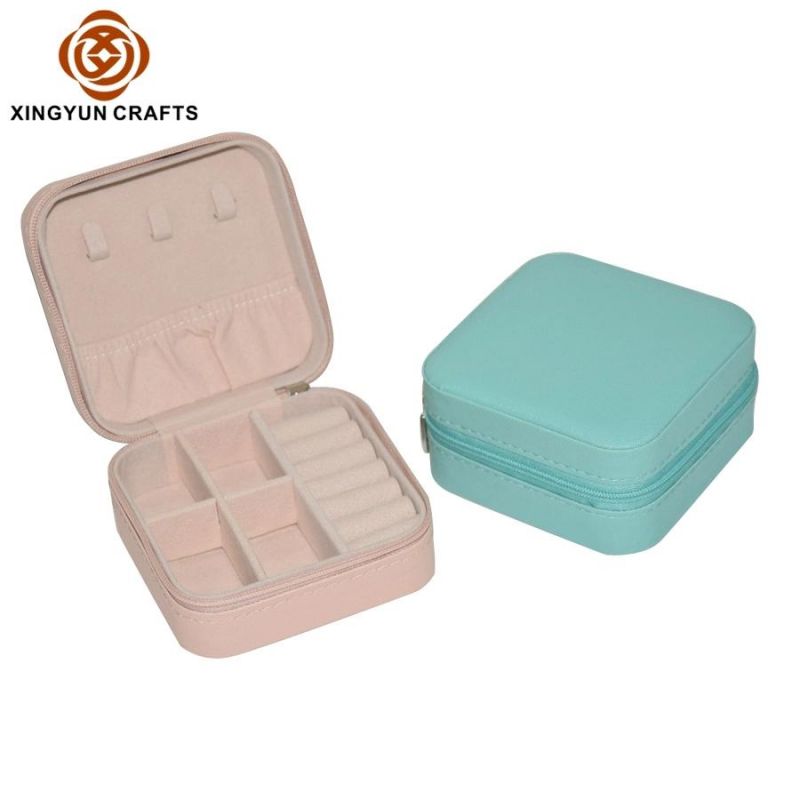 Customized High Quality Black Letaher Collection Jewelry Gift Box Ring Storage Box