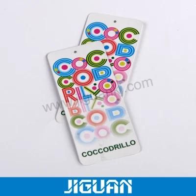 Custom Die Cutting White Card Swing Garment Clothing Paper Hang Tag