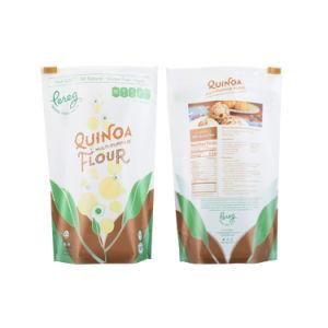 Coffee Tea Promotional Packaging Aluniumn Foil High Barrier Biodegradable Brown Paper Bag with Zipper