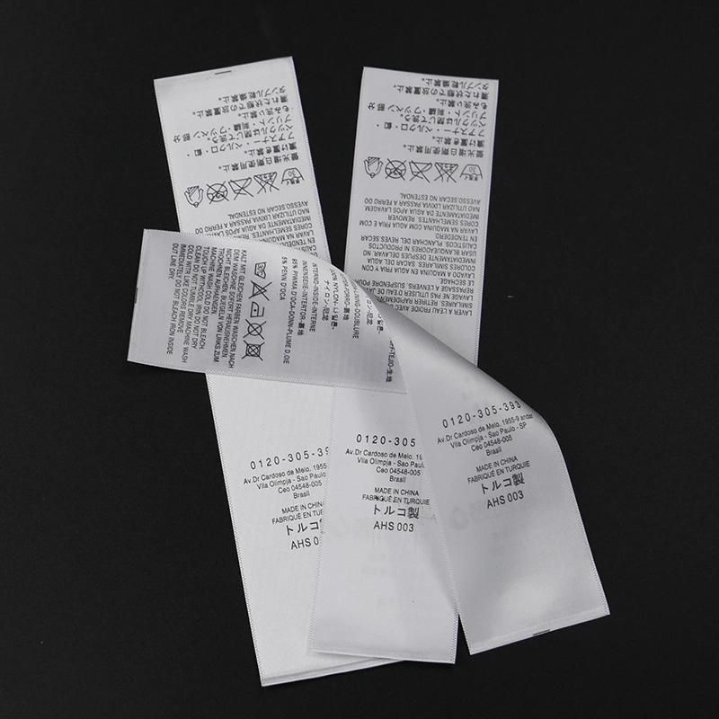 Export Japan High Quality Silk Printed Care Label