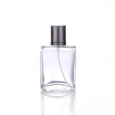 30ml 50ml High-End Portable Transparent Glass Perfume Bottle with Gold and Gray Caps Empty Bottle Spray Bottle