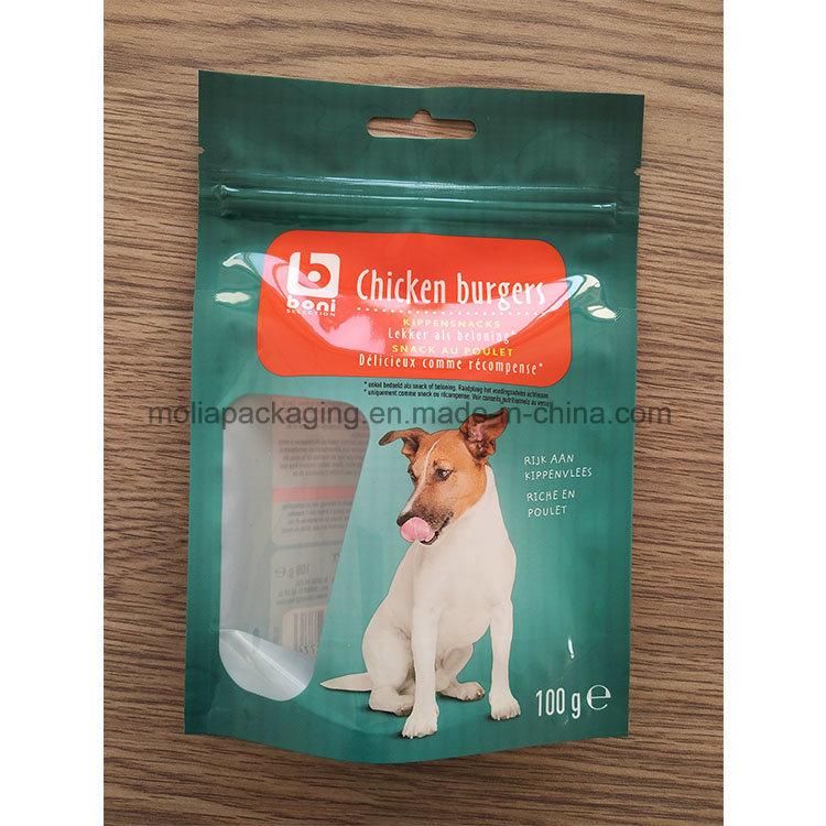 Plastic Packaging Bags/Custom Printing Stand up Pouch for Pet Food Pet and Cat Food with Zipper 100g