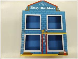 Elegant Mini Book Library Flip Packing Box with Window