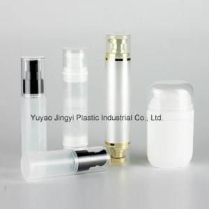 Empty Plastic Metal Pump Airless Skincare Bottle 15ml