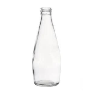Factory Wholesale Empty High Quality Round Juice Screw Top 300ml Glass Beverage Bottle