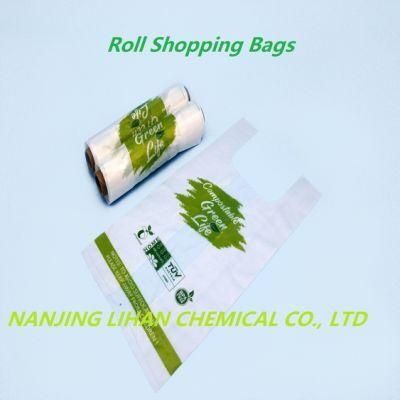 Free Sample 100% Biodegradable T-Shirt Plastic Handle Carry Bag for Grocery Package Shopping Bag