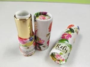 Custom fashion High Quality Empty Printed Luxury Reuse Lipstick Round Tubes Boxes Packaging