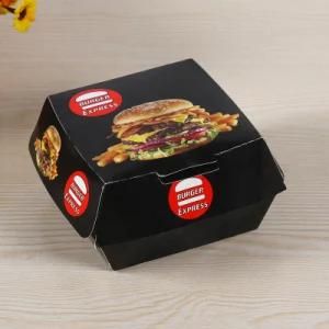 Disposable Kraft Paper Burger Box/Paper Meal Boat Tray Box/Bento Box Hamburger Packaging