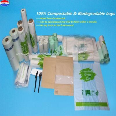 100% Compostable Biodegradable Trash Bag for Medical Waste Hotel and Restaurant Garbage Bag