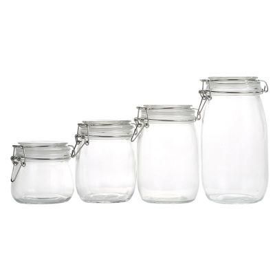 Glass Packing Jar Clear Storage Jar with Lid