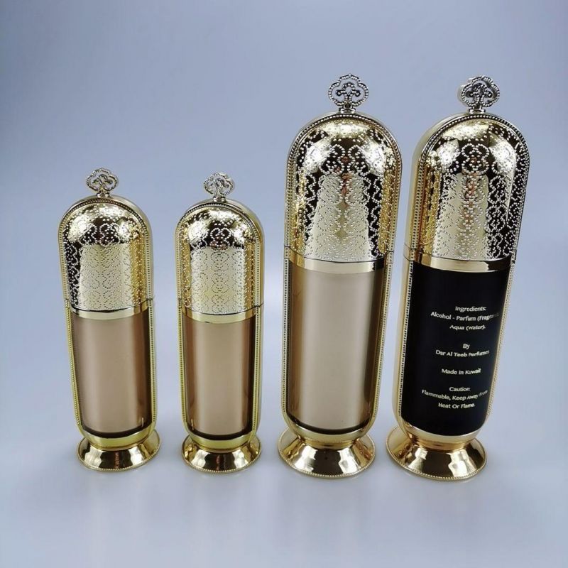 30ml 50ml 120ml Crown Gold Acrylic Emulsion Bottle Foundation Bottle