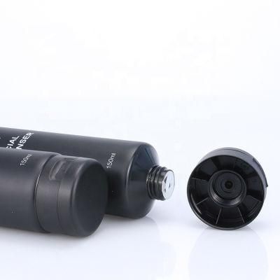 120ml Degradable Material PCR Sugarcane Cosmetic Matte Black Soft PE Tube for Face Cleaning