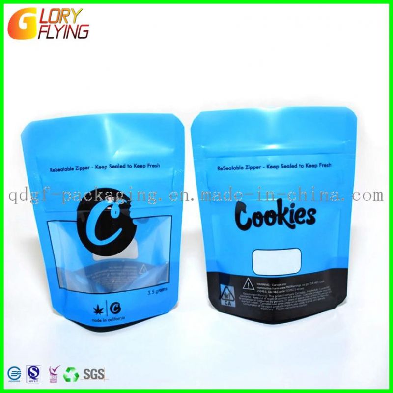 Paper Bags for Packing Tobacco Plastic Mylar Cookies Smell Proof Packaging Bag