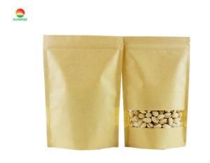 Eco-Friendly Custom Design Logo Printed Brown Food Kraft Paper Bag with Window