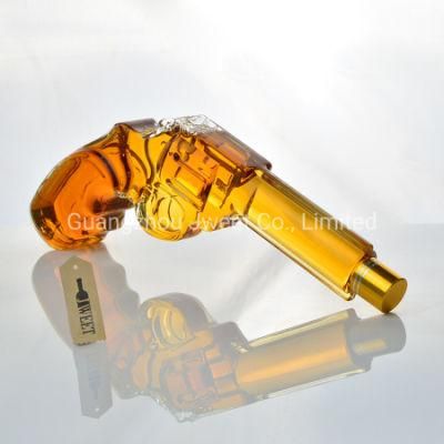 Custom Gun Shaped Glass Bottles/Unique Shaped Wine Glass Bottles