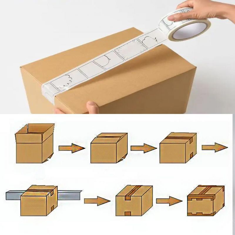 Printable and Tasteless Water Active Warning Pilfer Proof Fiberglass Security Reinforced Gummed Tape