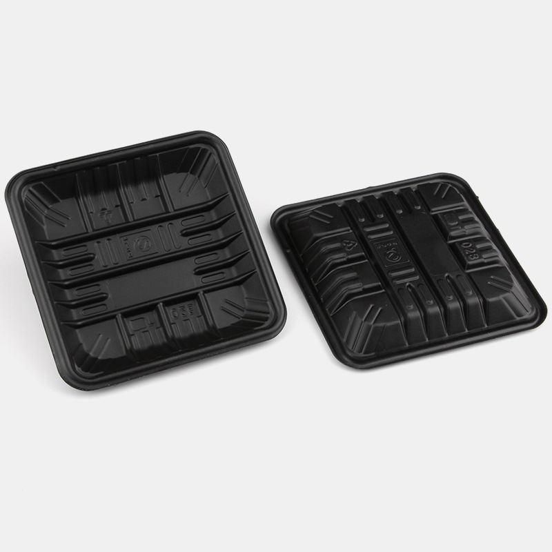 HUA HENG rectangular small food grade disposable plastic sushi meat food container tray packaging