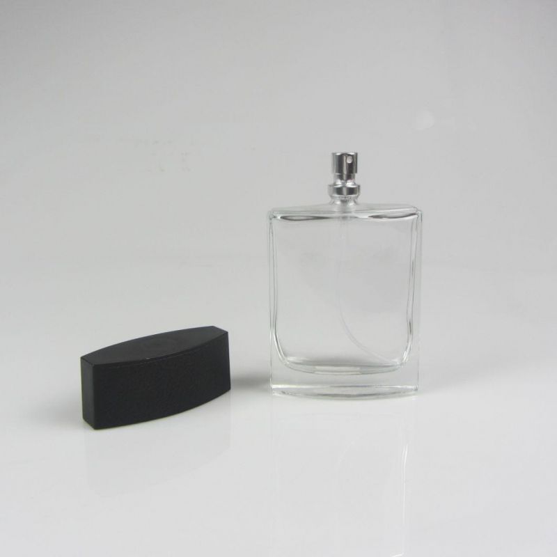 Thick Bottom Perfume Spray Bottle with Shiny Black Cap