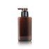 Cosmetic Packaging Square 250ml 450ml Clear Refillable Amber Brown Shampoo Bottle