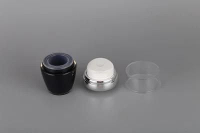 Factory Price 15ml 30ml 50ml 100g Acrylic Lotion Luxury White Serum Matte PP Silver Pump Airless Jar