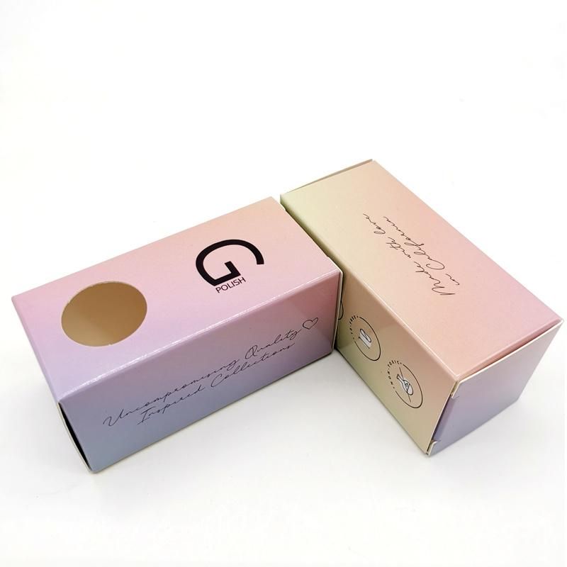 Custom Printing Packaging Lipstick Cardboard Paper Cosmetic Nail Polish Bottle Packaging