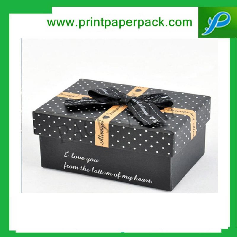 Rigid Set up Garment Paper Box Underwear Packaging Boxes Cosmetic Cardboard Box High Quality Black Cardboard Jewelry Box