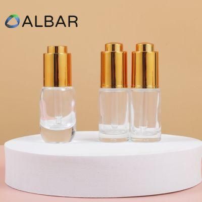 Mini Size Portable 30ml 50ml Serum Glass Bottles with Clear Frosted Customized