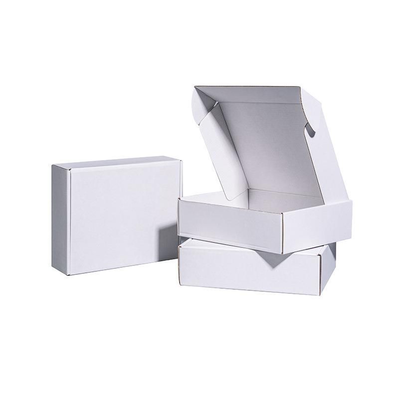 Custom Logo Foldable Flat 3-Ply E-Flute Corrugated Cardboard Kraft Paper Clothes Shoes Jewelry Packaging/ Shipping/ Packing/ Storage Mailer Gift Carton Box