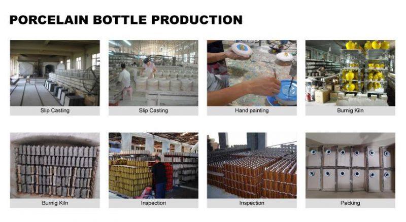 Unique Customize Printing Liquor Wine Ceramic Bottle