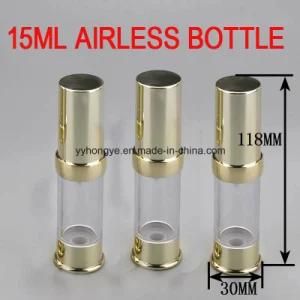 High Quality 15ml Gold Airless Packaging Bottle/Cosmetic Bottle