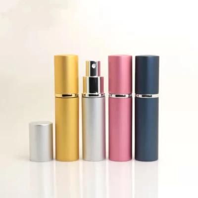 5ml 10ml in Stock Rose Gold Aluminum Glass Bottle with Spray and Cap
