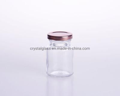 25ml 30ml 50ml Mini Round Storage Glass Honey Jar with Golden Lid