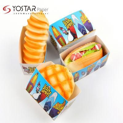 Disposable Customized Sandwich Food Packaging Paper Box with Logo