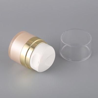 15ml 30ml 50ml Fancy Marble Luxury Small Cosmetic Jar Double Wall Round Shape Plastic Face Cream Container with Lid