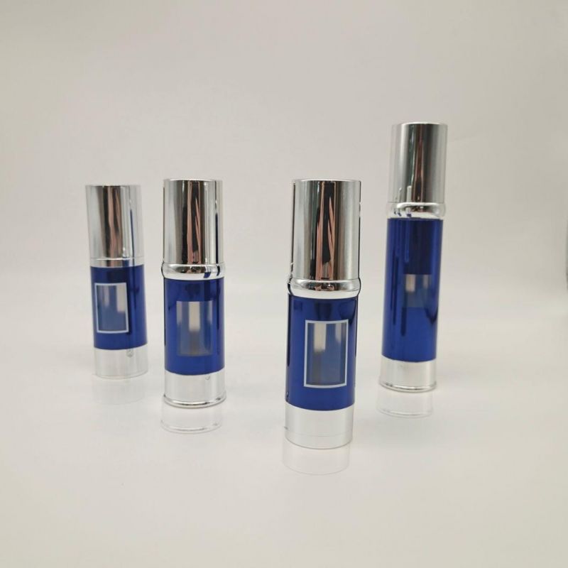 20ml 30ml 50ml Blue Cosmetic Airless Pump Bottle Packing