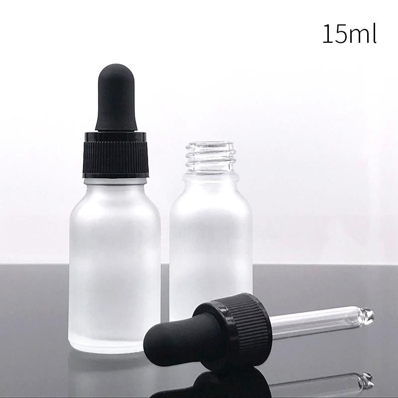 Empty Lip Gloss Tubes Frosted Dropper Amber Glass Aromatherapy Liquid for Essential Massage Oil Pipette Refillable Bottles